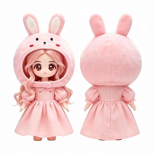 Pink Bunny Doll Costume Set