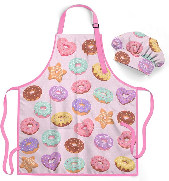 Donut  Apron & Chef Hat Set