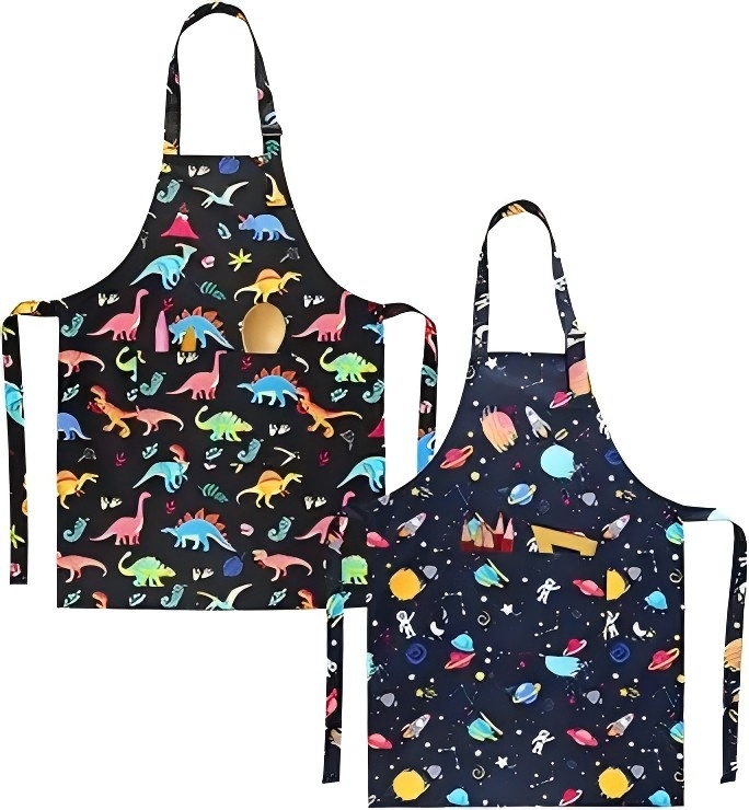 Dinosaur & Outer Space Cartoon Apron (2 Styles Available)
