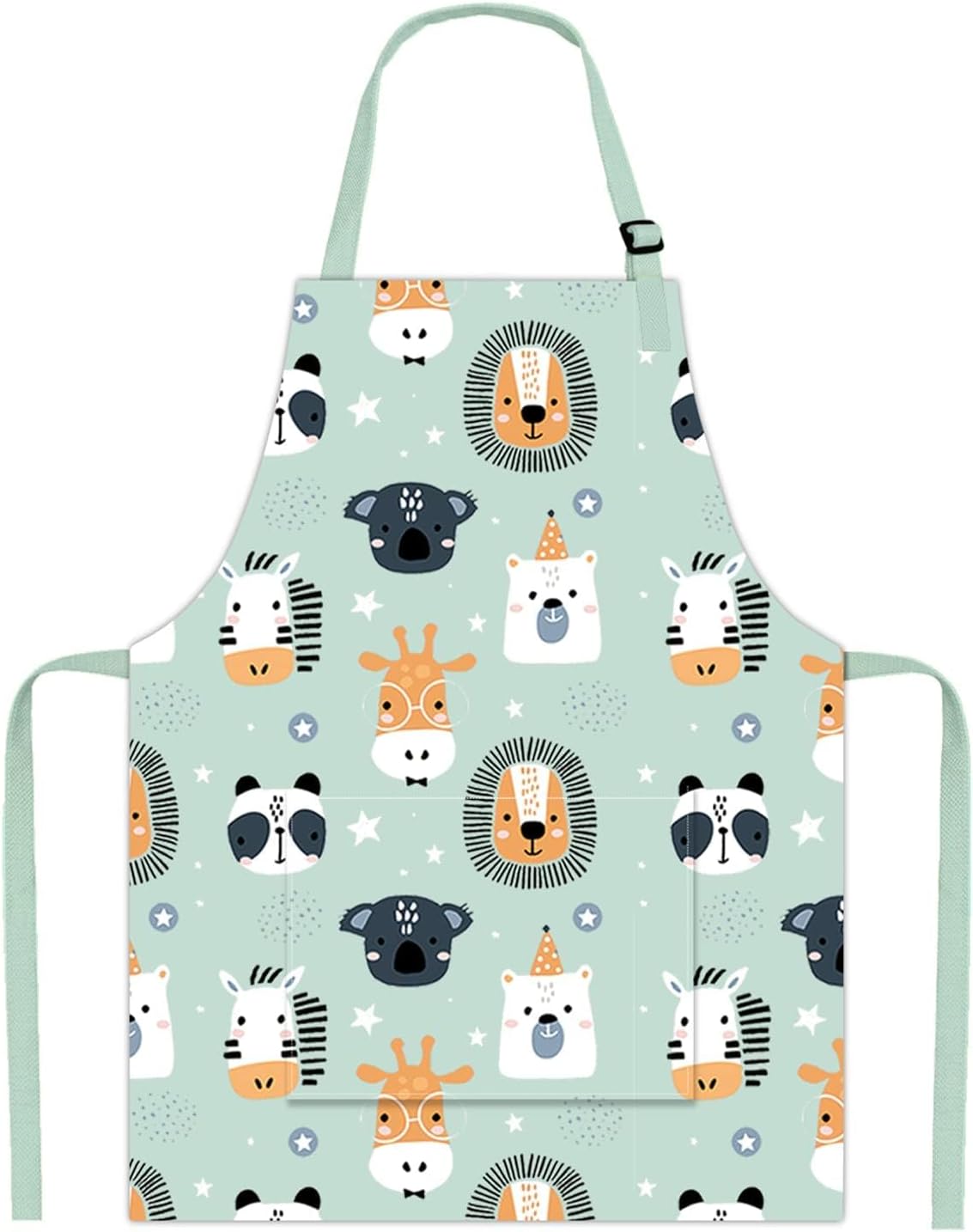 Cute Safari Animal Cartoon Apron