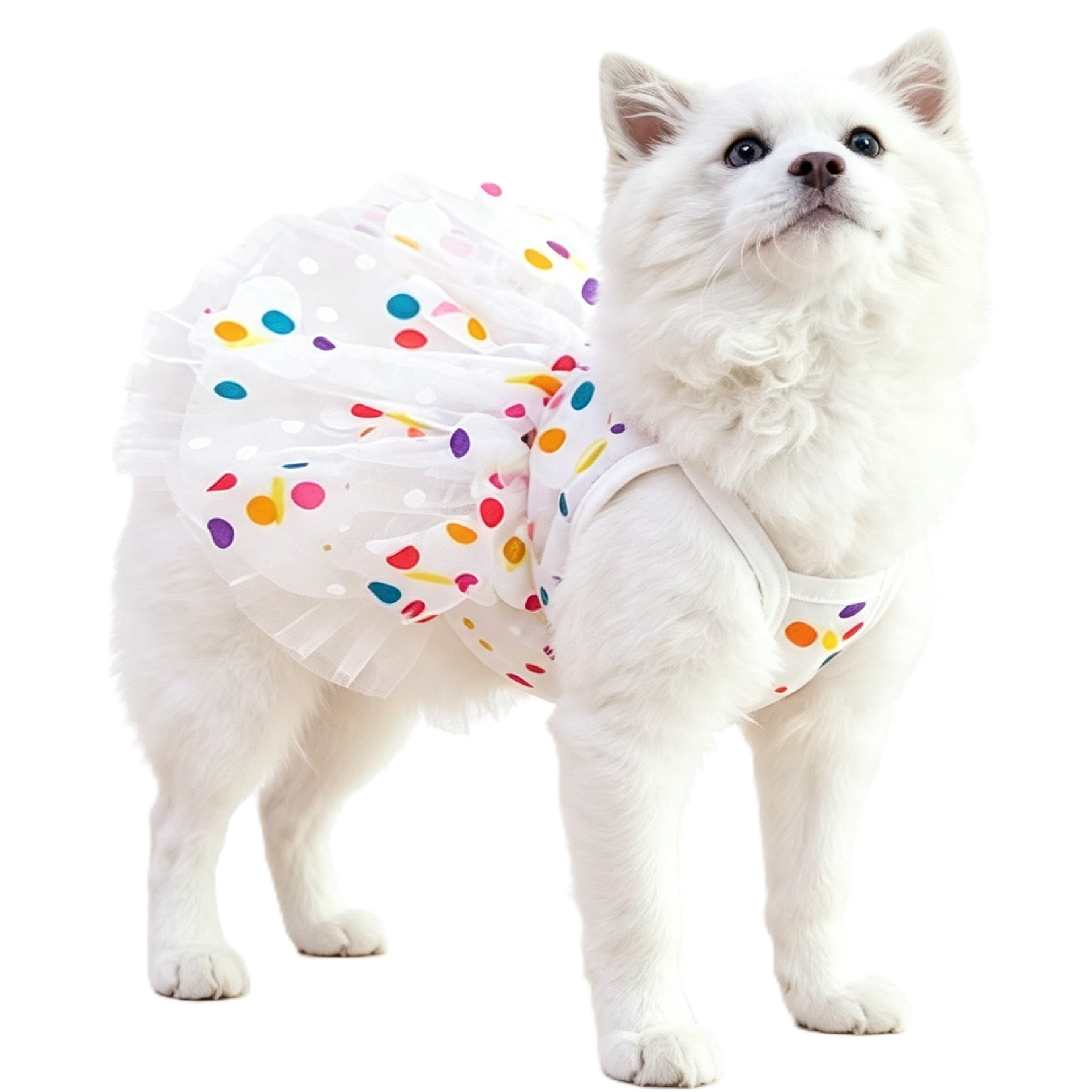Colorful Polka Dot Pet Dog Sling Tutu Dress