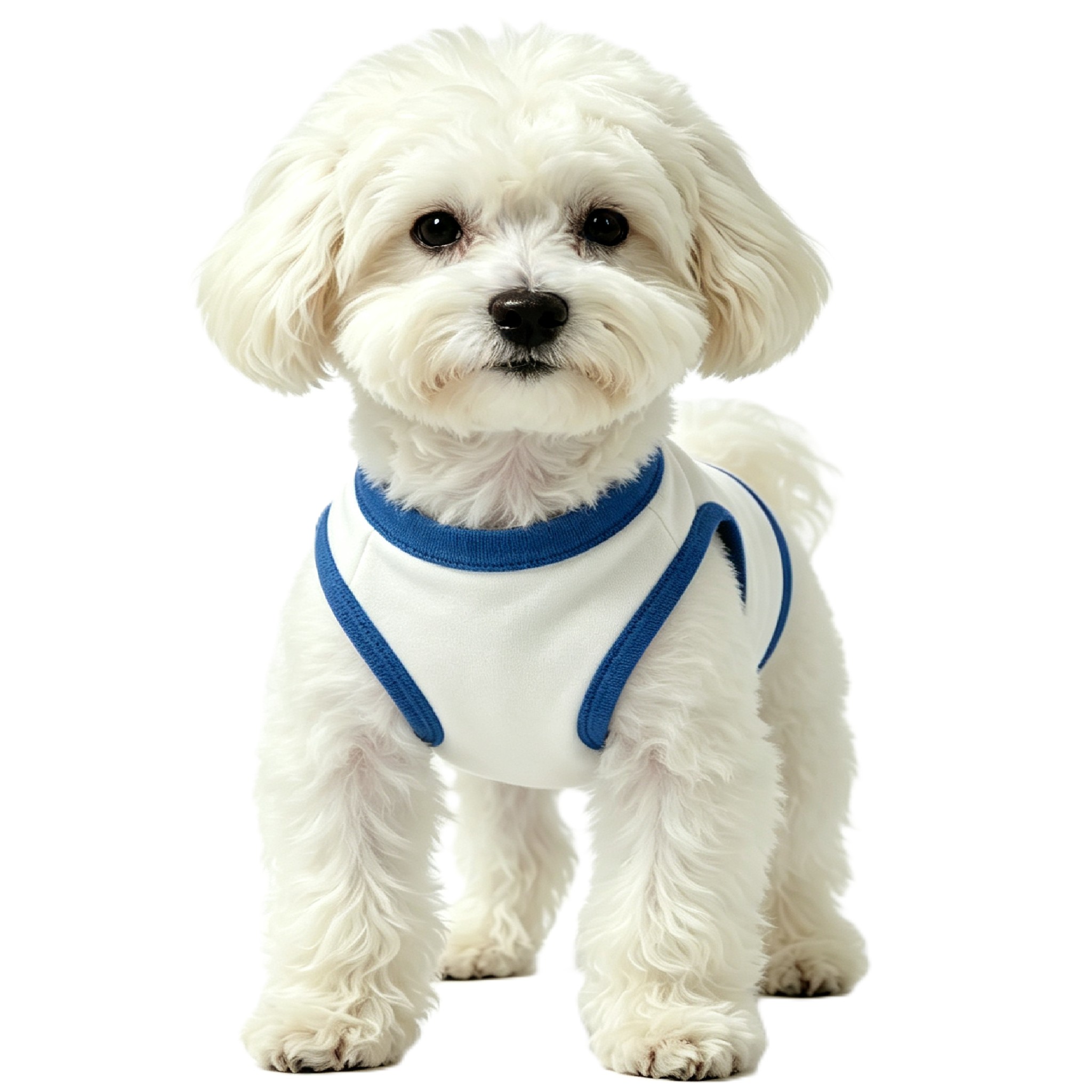 Cute Dog Face Embroidery Pet Sleeveless Tank Top