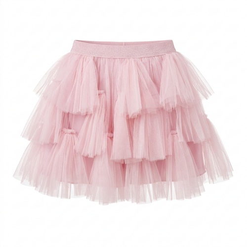 Pink Ruffled Tier Cake Tutu Skirt for Girls
