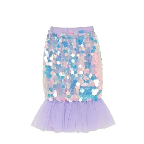 Mermaid Sequin Mermaid‑Hem Tulle Tutu Skirt for Girls