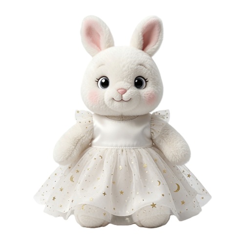 White Satin Star & Moon Tulle Tutu Dress
