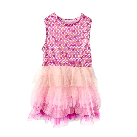Mermaid Sparkle Ruffle Dress