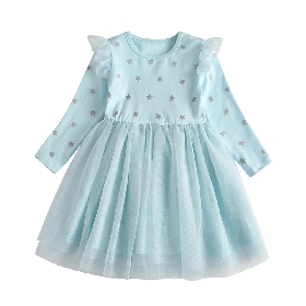 Sky Blue Star Tulle Dress