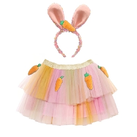 Girls Pastel Bunny Costume Set