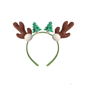 Reindeer Antlers & Christmas Tree Headband