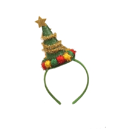 Mini Christmas Tree Cone Headband – Holiday Sparkle Edition