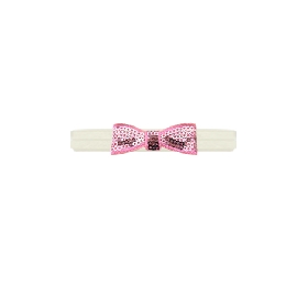 Sparkle Sequin Pink Bow Baby Headband