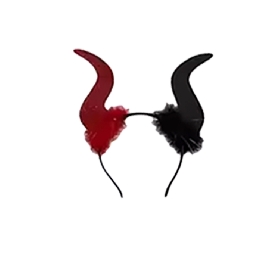 Red & Black Devil Horn Headband for Kids
