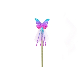 Glitter Butterfly Fairy Wand with Ribbons