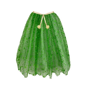 Green Tulle Skirt with Shamrock Pattern