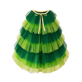 Green Ombre Layered Tulle Skirt