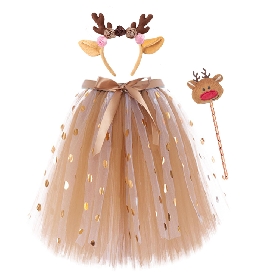 Adorable Reindeer Tulle Dress - Up Set for Girls