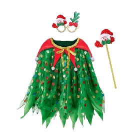 Christmas Elf Tulle Dress - Up Set for Kids