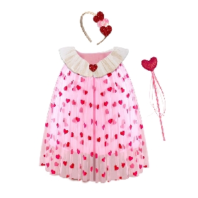 Lovely Heart Princess Dress - Up Set for Girls