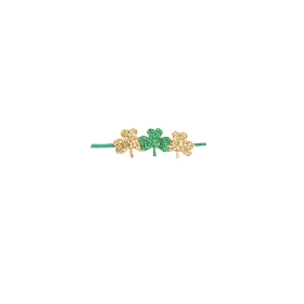 Glitter Shamrock Elastic Hairband