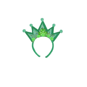 Green Glitter Crown Headband