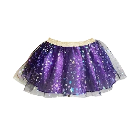 Sparkling Star - Print Purple Tulle Skirt