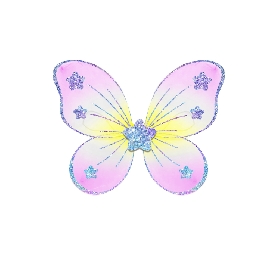 Pastel - Hued Glitter Butterfly Wings