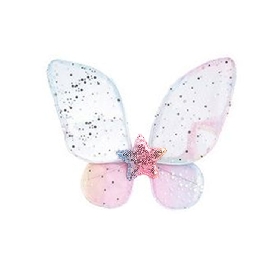 Iridescent Glitter Fairy Wings with Sequin Star