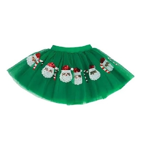 Christmas Santa - Themed Green Tutu Skirt for Babies