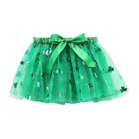 Emerald Green Clover Tutu Skirt
