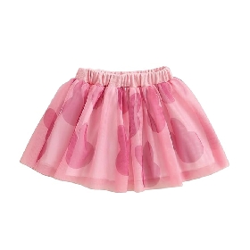 Pink Bunny Print Tulle Skirt