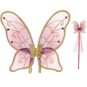 Pink Fairy Wing and Wand Set