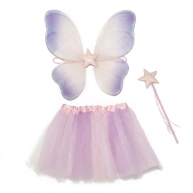 Fairy Tutu Skirt, Butterfly Wings & Star Wand Set