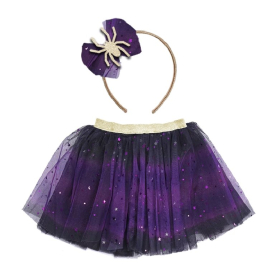Halloween Spider Tutu Skirt & Bow Headband Set