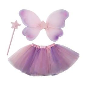 Fairy Tutu Skirt, Butterfly Wings & Star Wand Set