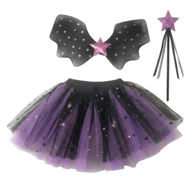 Star Bat Wing Tutu Skirt & Star Wand Set