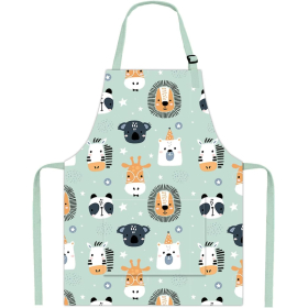 Cute Safari Animal Cartoon Apron