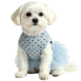 Light Blue Heart Pet Dog Tutu Dress