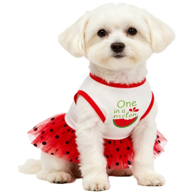 Watermelon Pet Dog Sleeveless Tutu Dress