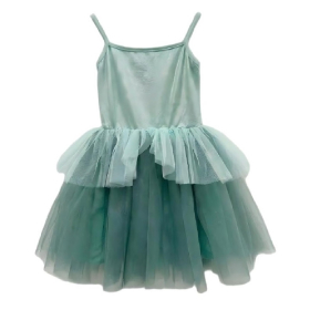 Mint Green Spaghetti Strap Two-Tier Tulle Girls Tutu Dress