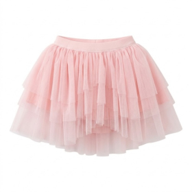 Pink Irregular Tier Tulle Tutu Skirt for Girls