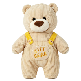 Yellow Strap Bib Overall with Embroidered